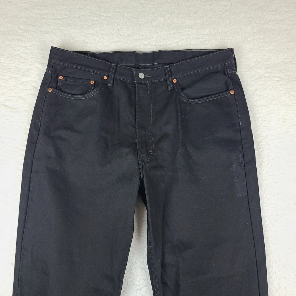 Levi's 550 Jeans Mens 40x34 Black Wash Relaxed Fit Straight Leg Cotton Denim